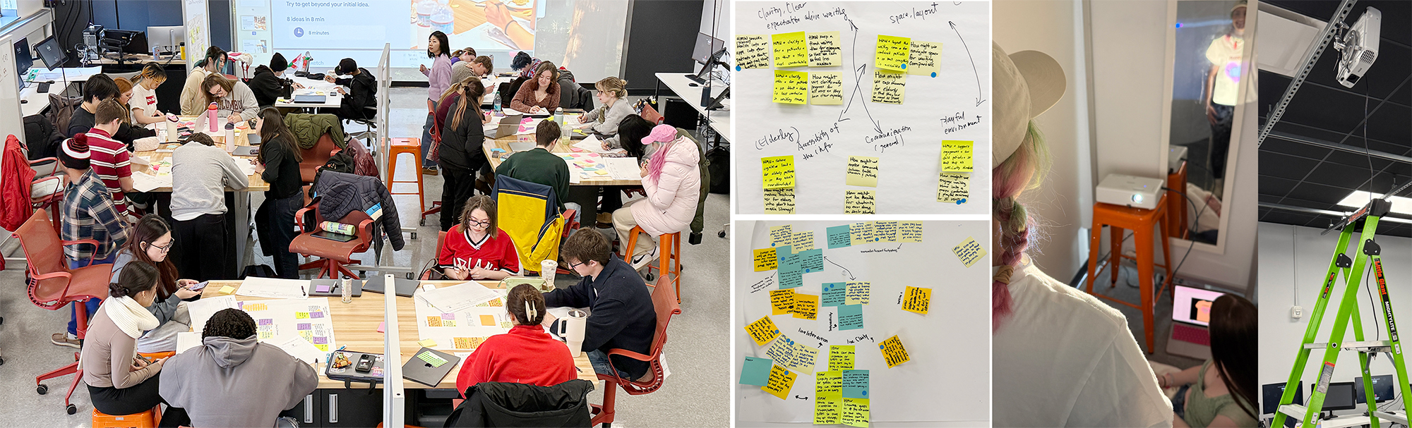 Studio work session collage